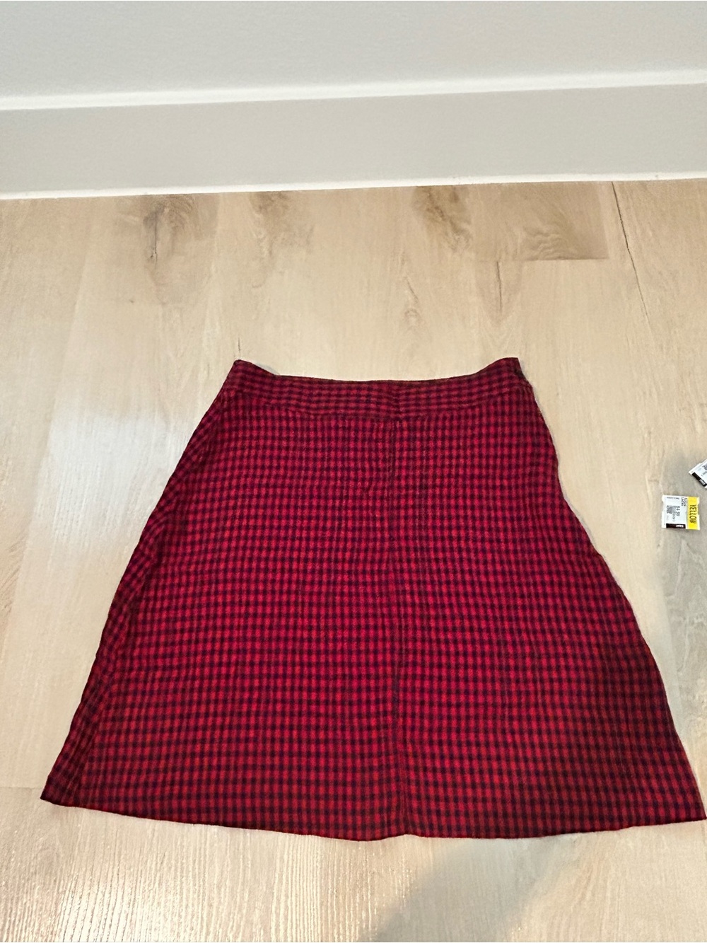 Red Check A-Line Skirt